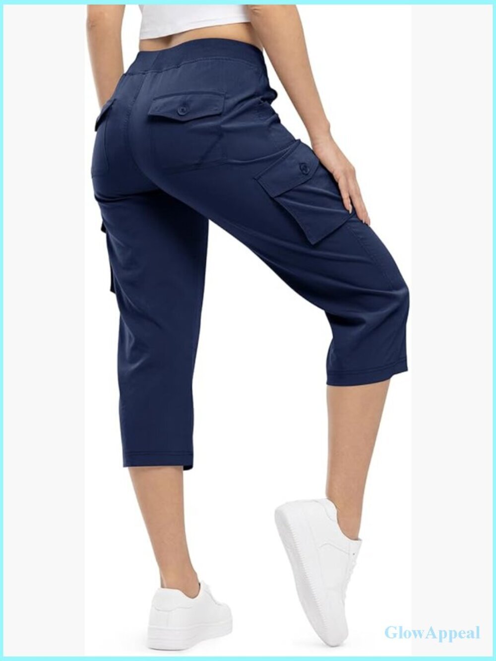 Cargo Capris Hiking Pants 6 Pockets Quick Dry Lightweight Outdoor Cropped